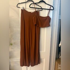 Reformation Rust Colored Highwaisted Pants - Size 0 (pants only!)